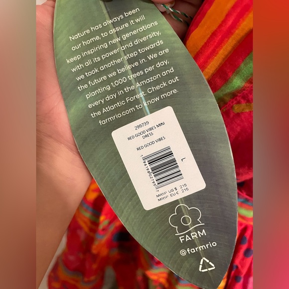 NWT FARM RIO Red Good Vibes Mini Dress - Picture 8 of 10